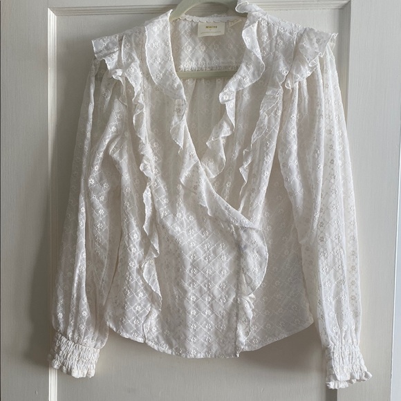 Anthropologie Maeve, Laila Ruffle Blouse, 8 - Picture 3 of 6